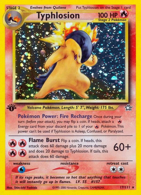 Typhlosion (17) 017/111 Unlimited Holofoil Neo Genesis Typhlosion (17) 017/111 Unlimited Holofoil Neo Genesis