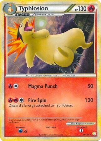 Typhlosion 32/123 (Cosmos Holo) 032/123 Holofoil Deck Exclusives