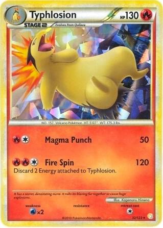 Typhlosion 32/123 (Cracked Ice Holo) 032/123 Holofoil Deck Exclusives