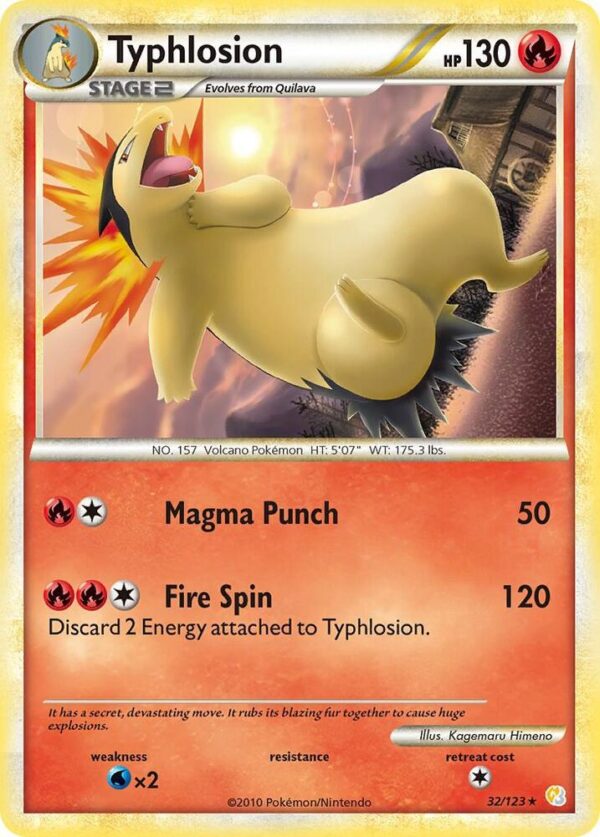 Typhlosion 32/123 Reverse Holofoil HeartGold SoulSilver