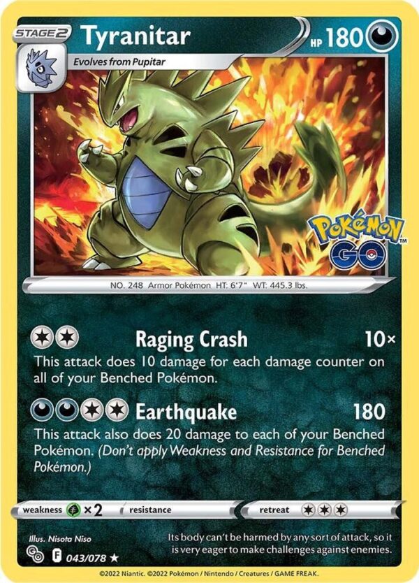 Tyranitar 043/078 Holofoil Pokemon GO