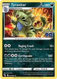 Tyranitar | 043/078 | Holofoil | Pokemon GO