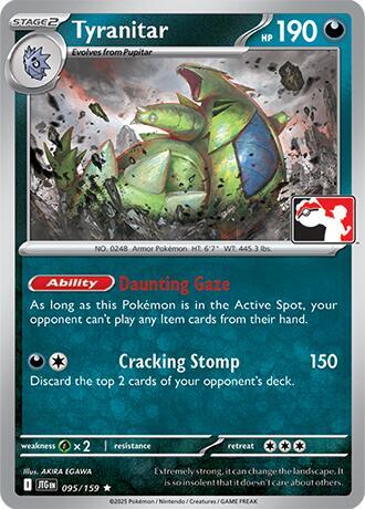 Tyranitar 095/159 Normal Prize Pack Series Cards