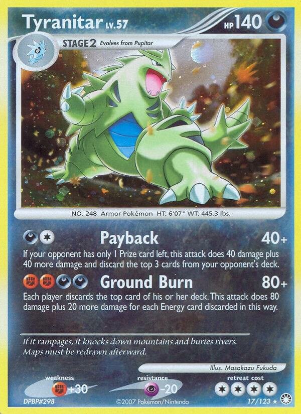 Tyranitar 17/123 Reverse Holofoil Mysterious Treasures