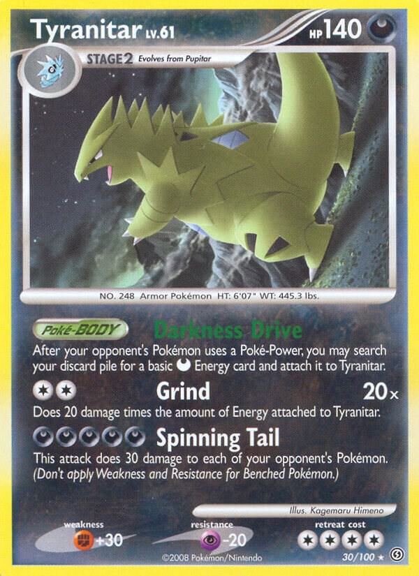 Tyranitar 30/100 Reverse Holofoil Stormfront