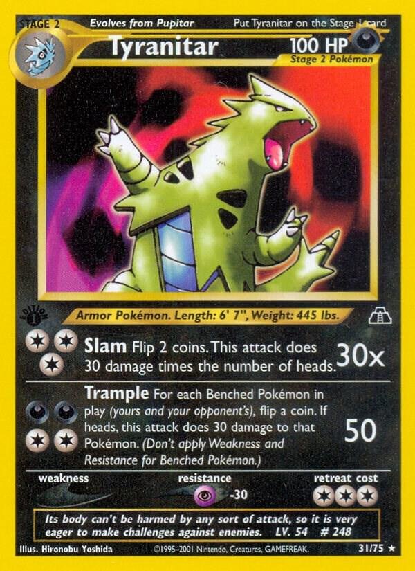 Tyranitar (31) 31/75 1st Edition Neo Discovery