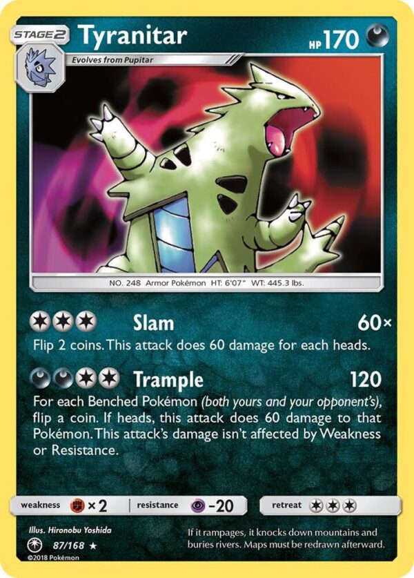 Tyranitar 87/168 Holofoil SM – Celestial Storm Tyranitar 87/168 Holofoil SM – Celestial Storm
