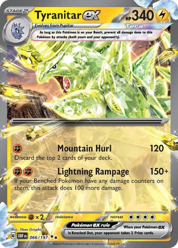 Tyranitar ex 066/197 Holofoil SV03: Obsidian Flames Tyranitar ex 066/197 Holofoil SV03: Obsidian Flames