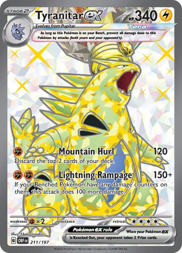 Tyranitar ex 211/197 Holofoil SV03: Obsidian Flames