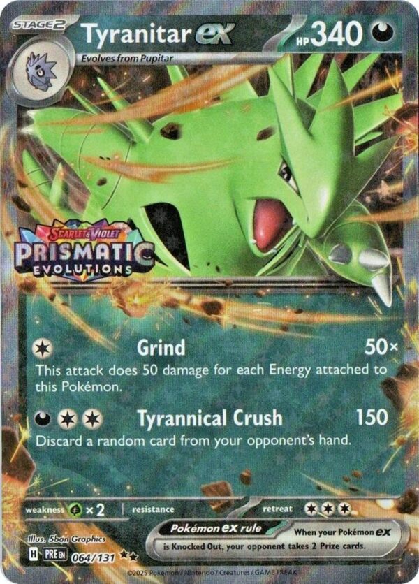Tyranitar ex (Prismatic Evolutions Stamp) 064/131 Holofoil Miscellaneous Cards & Products
