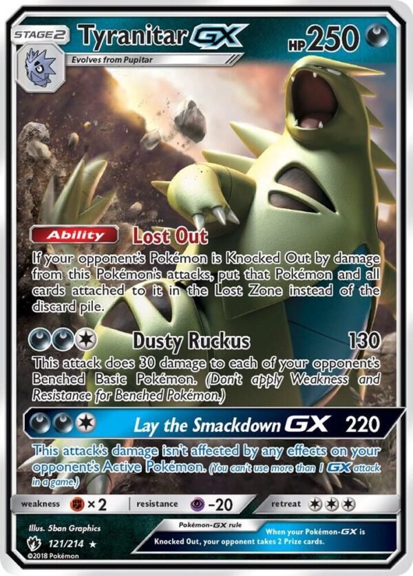 Tyranitar GX 121/214 Holofoil SM – Lost Thunder Tyranitar GX 121/214 Holofoil SM – Lost Thunder