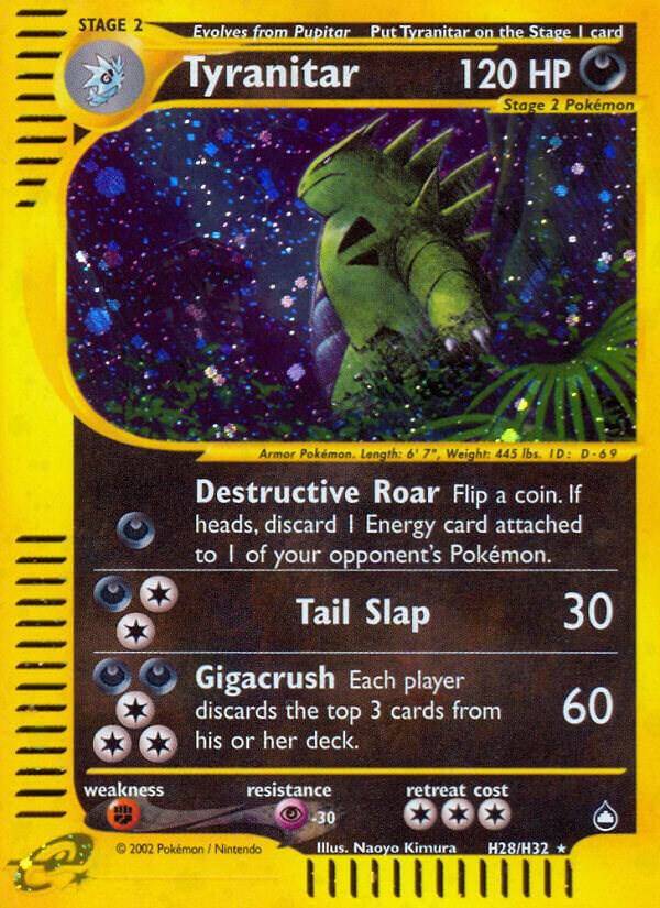 Tyranitar (H28) H28/H32 Holofoil Aquapolis