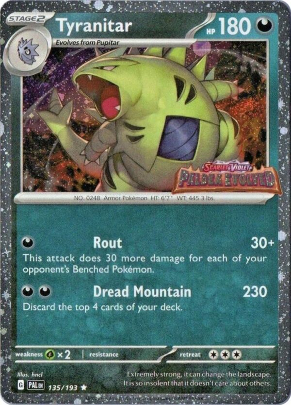 Tyranitar (Paldea Evolved Stamp) 135/193 Holofoil Miscellaneous Cards & Products