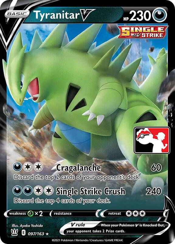 Tyranitar V 097/163 Holofoil Prize Pack Series Cards