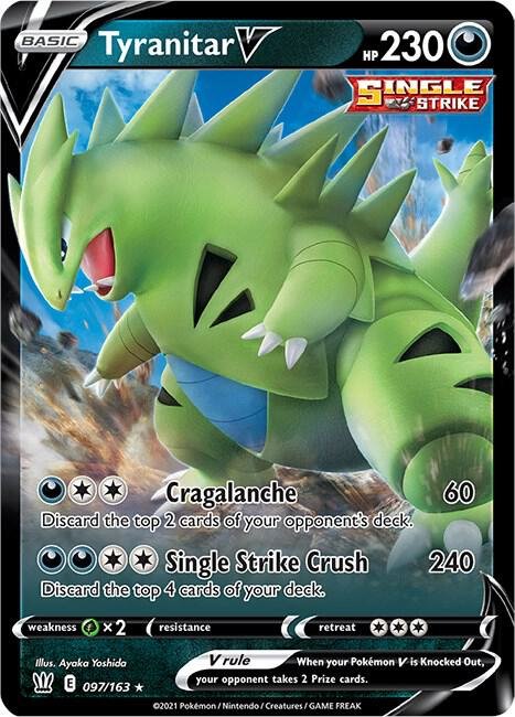 Tyranitar V 097/163 Holofoil SWSH05: Battle Styles
