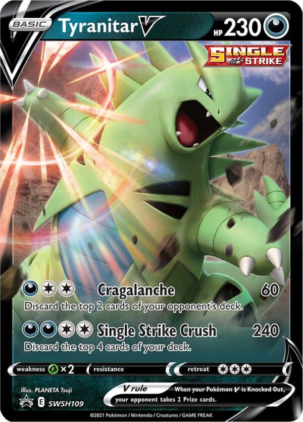 Tyranitar V SWSH109 Holofoil SWSH: Sword & Shield Promo Cards Tyranitar V SWSH109 Holofoil SWSH: Sword & Shield Promo Cards