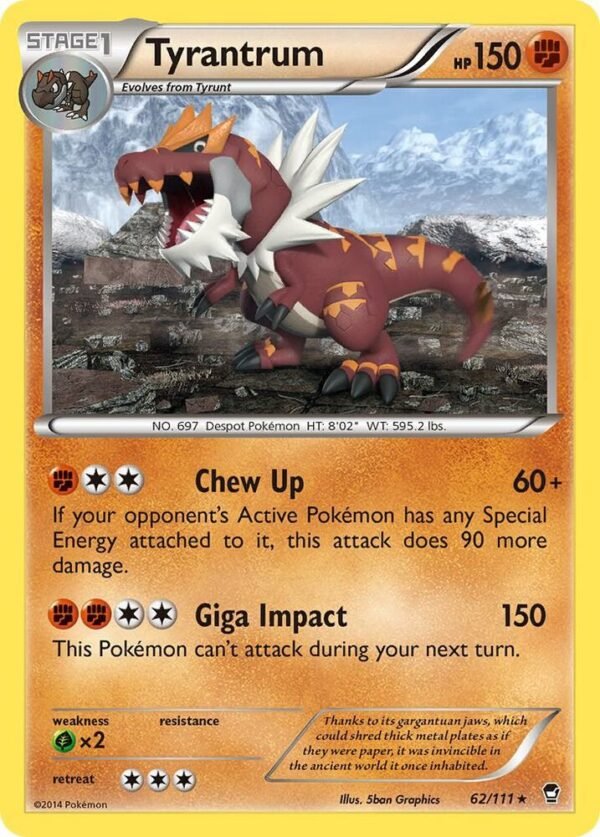 Tyrantrum 62/111 Normal XY – Furious Fists Tyrantrum 62/111 Normal XY – Furious Fists