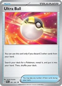 Ultra Ball | 091/091 | Reverse Holofoil | SV: Paldean Fates Ultra Ball | 091/091 | Reverse Holofoil | SV: Paldean Fates