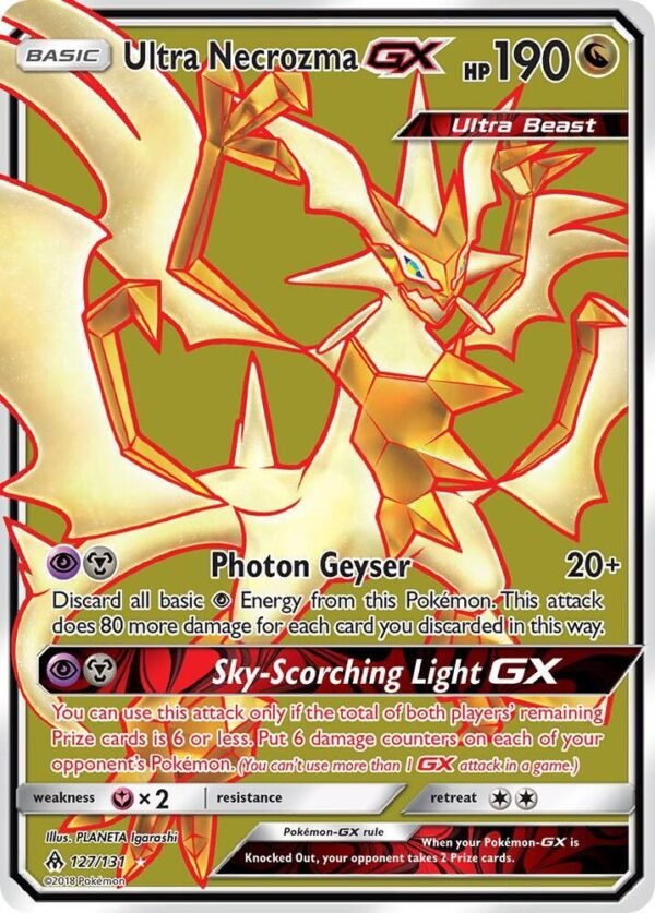 Ultra Necrozma GX (Full Art) 127/131 Holofoil SM – Forbidden Light Ultra Necrozma GX (Full Art) 127/131 Holofoil SM – Forbidden Light