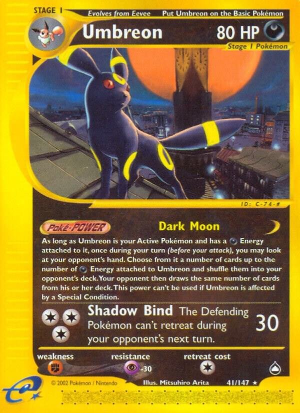 Umbreon 041/147 Normal Aquapolis Umbreon 041/147 Normal Aquapolis