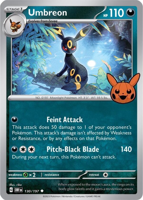 Umbreon 130/197 Normal Trick or Trade BOOster Bundle 2024