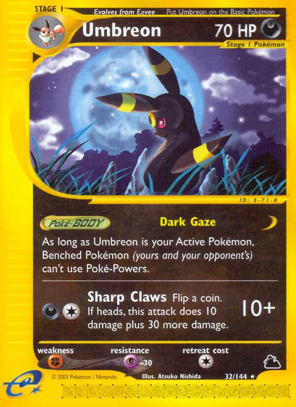 Umbreon (32) 032/144 Reverse Holofoil Skyridge Umbreon (32) 032/144 Reverse Holofoil Skyridge