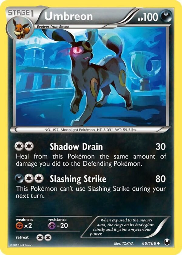 Umbreon (60) 60/108 Reverse Holofoil Dark Explorers