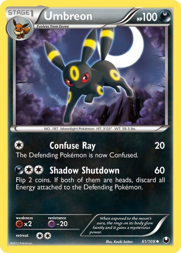 Umbreon (61) 61/108 Reverse Holofoil Dark Explorers