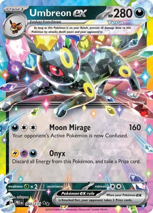 Umbreon ex 060/131 Holofoil SV: Prismatic Evolutions Umbreon ex 060/131 Holofoil SV: Prismatic Evolutions
