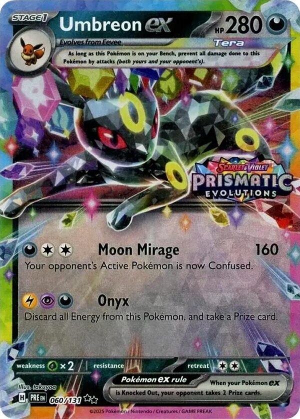 Umbreon ex 060/131 (Prismatic Evolutions Stamp) Holofoil Miscellaneous Cards & Products Umbreon ex 060/131 (Prismatic Evolutions Stamp) Holofoil Miscellaneous Cards & Products