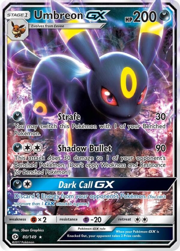 Umbreon GX 80/149 Holofoil SM Base Set