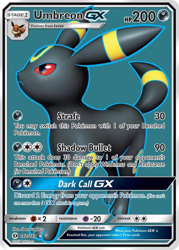 Umbreon GX (Full Art) 142/149 Holofoil SM Base Set