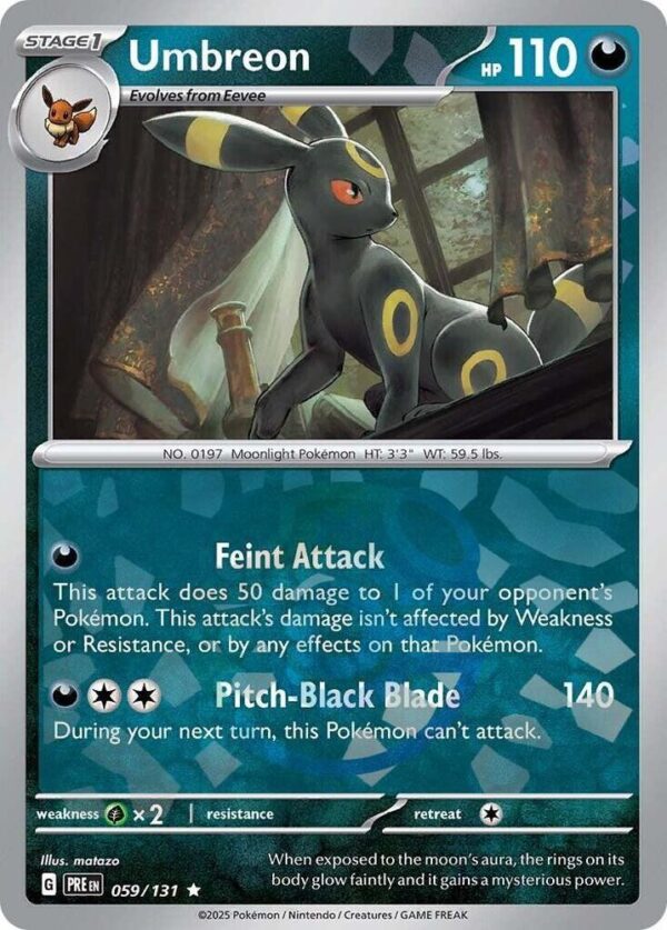Umbreon (Master Ball Pattern) 059/131 Holofoil SV: Prismatic Evolutions Umbreon (Master Ball Pattern) 059/131 Holofoil SV: Prismatic Evolutions