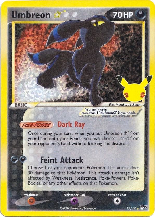 Umbreon Star 17/17 Holofoil Celebrations: Classic Collection Umbreon Star 17/17 Holofoil Celebrations: Classic Collection
