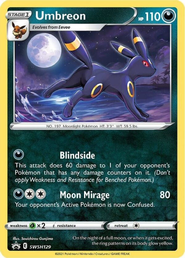 Umbreon SWSH129 Holofoil SWSH: Sword & Shield Promo Cards Umbreon SWSH129 Holofoil SWSH: Sword & Shield Promo Cards