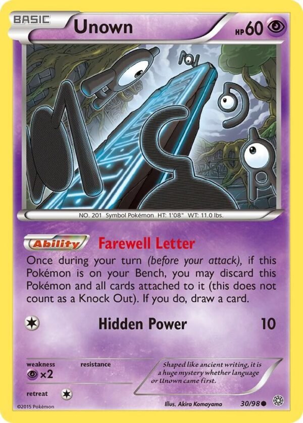 Unown 30/98 Reverse Holofoil XY – Ancient Origins