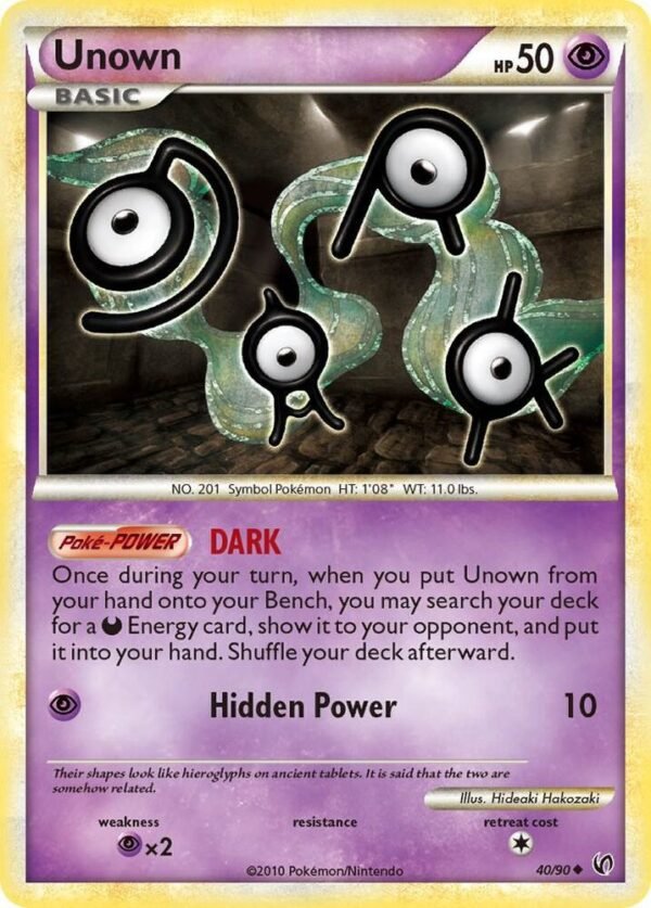 Unown 40/90 Reverse Holofoil Undaunted