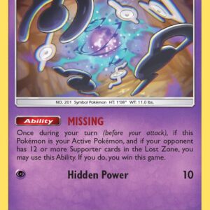 Unown (92) 92/214 Normal SM – Lost Thunder Unown (92) 92/214 Normal SM – Lost Thunder