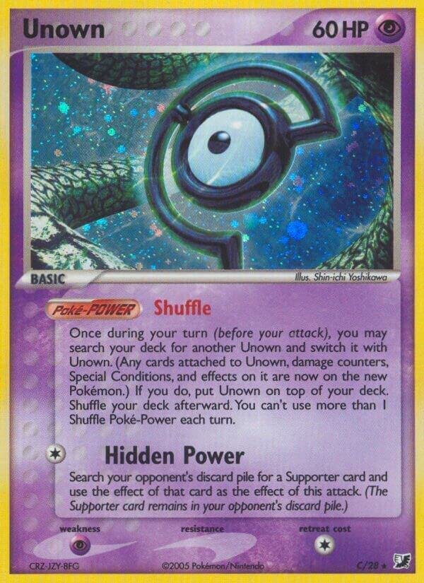 Unown (C) C/28 Holofoil Unseen Forces