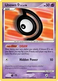 Unown [D] | 68/130 | Reverse Holofoil | Diamond and Pearl