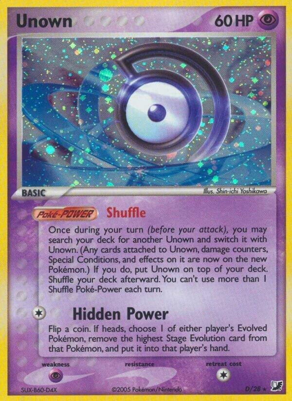 Unown (D) D/28 Holofoil Unseen Forces Unown (D) D/28 Holofoil Unseen Forces