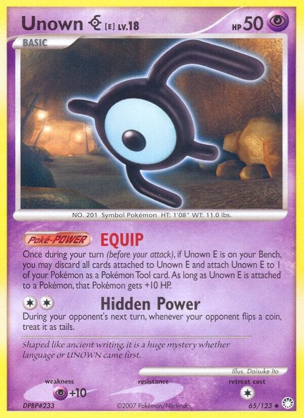 Unown [E] 65/123 Reverse Holofoil Mysterious Treasures