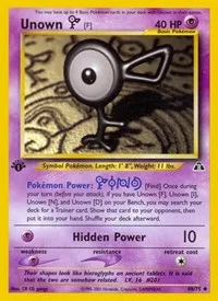Unown [F] | 48/75 | 1st Edition | Neo Discovery