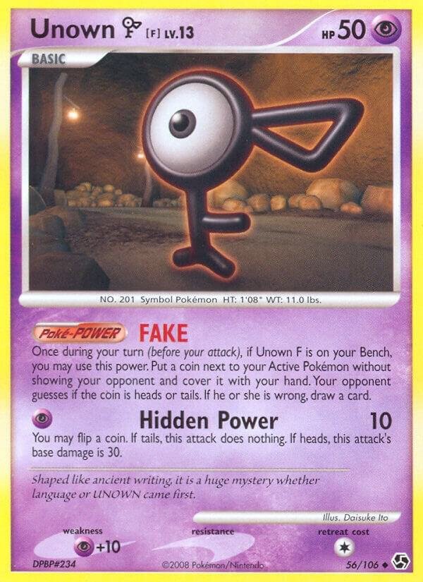 Unown [F] 56/106 Reverse Holofoil Great Encounters