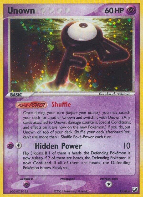 Unown (F) F/28 Holofoil Unseen Forces Unown (F) F/28 Holofoil Unseen Forces
