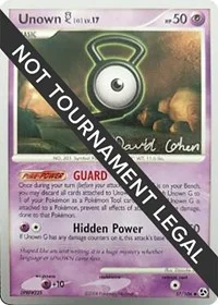 Unown [G] | 2009 (David Cohen) | 57/106 | Normal | World Championship Decks