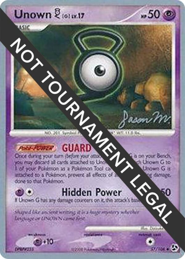 Unown [G] 2009 (Jason Martinez) 57/106 Normal World Championship Decks