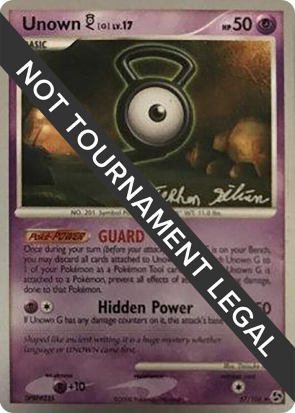 Unown [G] 2009 (Stephen Silvestro) 57/106 Normal World Championship Decks
