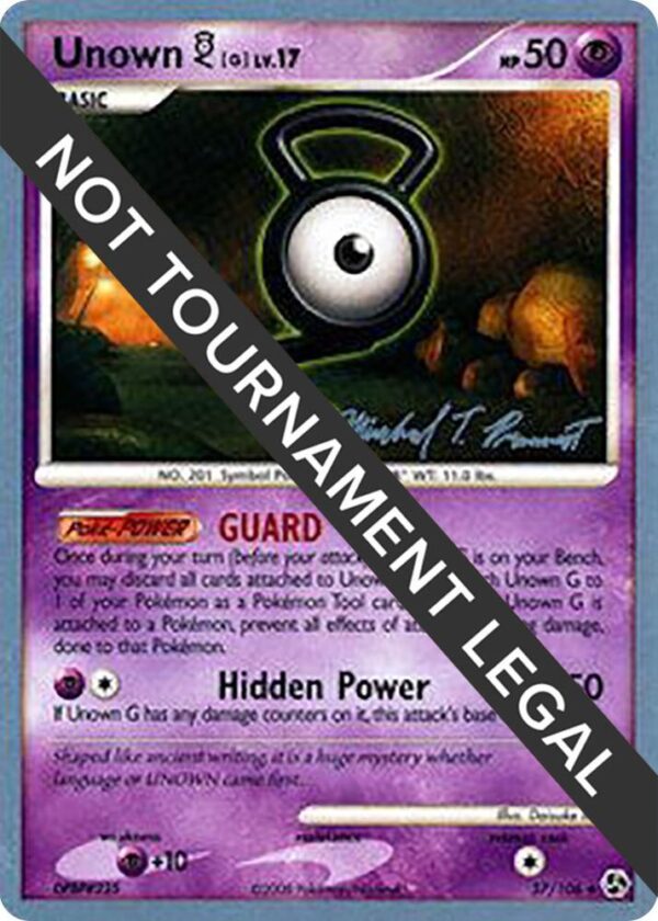 Unown [G] 2010 (Michael Pramawat) 57/106 Normal World Championship Decks