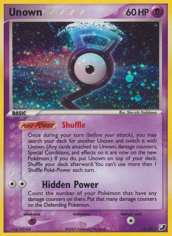 Unown (G) G/28 Holofoil Unseen Forces